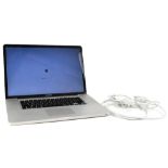 A 17" Apple Macbook Pro Model No. A1297, serial no.W80062CUBYA.