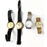 Various gentlemen's wristwatches to include a Majex fifteen-jewel Vitaflex,