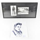 BILLY FURY; a signed portrait card and Mute Swan card,