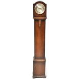 A 1940s oak-cased grandmother clock,