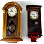 President; two wall-hanging clocks, a thirty-one-day mahogany-cased clock,