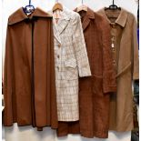 Four vintage ladies' coats, comprising a wool cape by Jaeger,