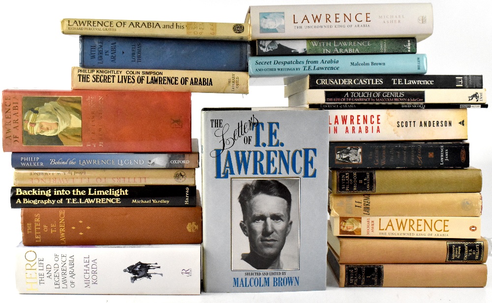 A collection of books relating to T E Lawrence (Lawrence of Arabia) to include T E Lawrence;