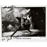 KEITH RICHARDS; a black and white photograph inscribed 'To Ann,