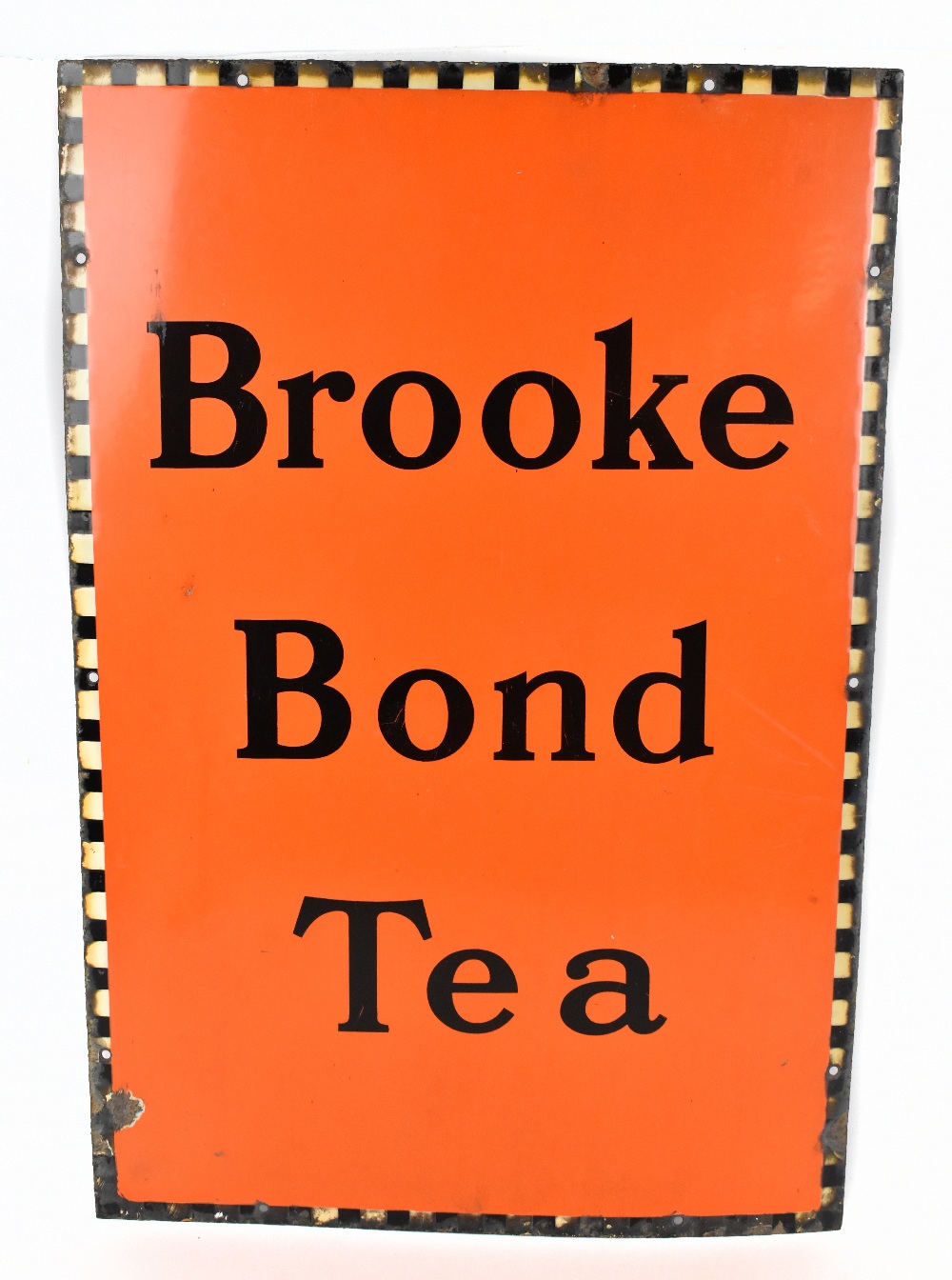 An original advertising enamelled sign 'Brooke Bond Tea', 76 x 51cm.Additional InformationRusting,