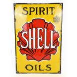 A modern convex enamelled sign 'Shell Spirit Oils', 60 x 40cm.Additional InformationAs stated,