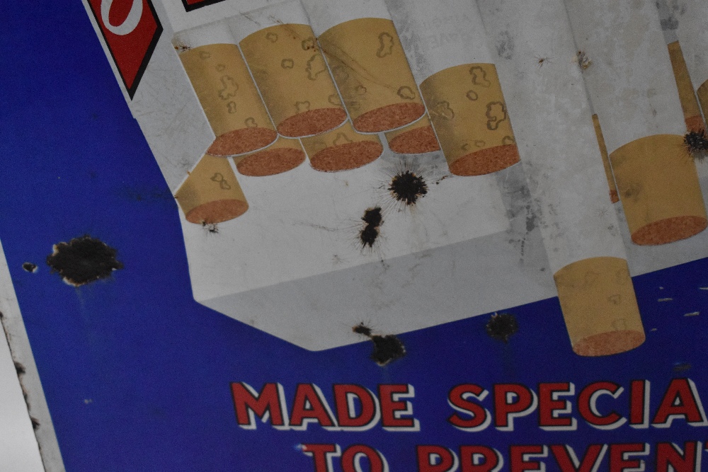 An original advertising enamelled sign 'Craven A, corked tipped Virginia cigarettes, made 'specially - Bild 2 aus 3