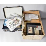 GB collection in albums & loose plus large cardboard box of mixed stamps on paper & stock book