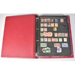 GB collection in red stock book, early to modern mint & used, incl. used QV 1d black, 2d blue and 1d