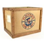 PLAYER'S NAVY CUT; a wood and cardboard advertising box of Player's Navy Cut cigarettes, 39 x 50cm.