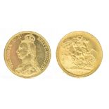 A Victorian £2 double sovereign, Jubilee head, 1887.Additional InformationSome nicks, has either