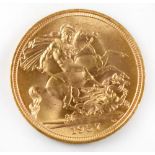 A Queen Elizabeth II 1957 gold sovereign, London Mint.