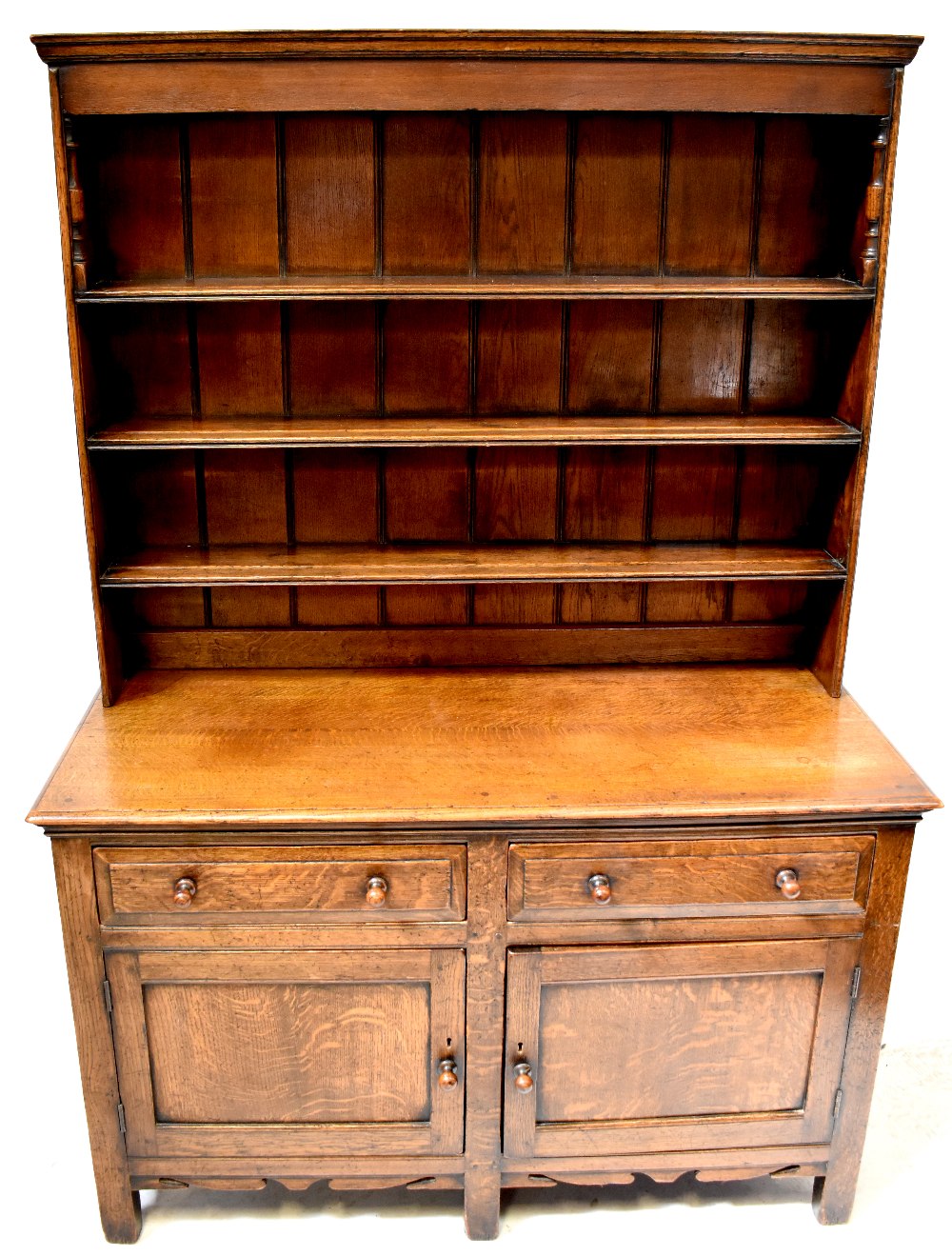 An early 19th century oak dresser,