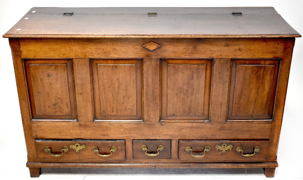 A 19th century mahogany mule chest,