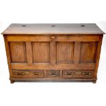 A 19th century mahogany mule chest,