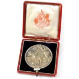 BRITISH DAIRY FARMERS ASSOCIATION; a late Victorian hallmarked silver medal awarded to J. P.
