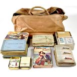 A quantity of children's books and a large quantity of cigarette and Brook Bond tea collectors'