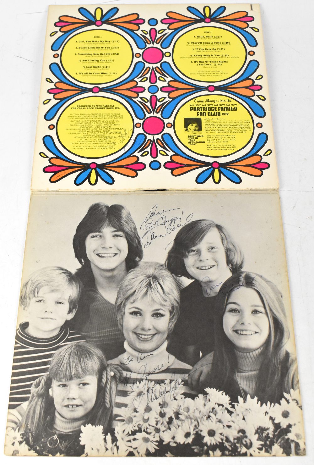 TV AND FILM, 'THE PARTRIDGE FAMILY'; a gatefold record with numerous signatures to the inner sleeve. - Image 2 of 3