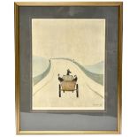 LAURENCE STEPHEN LOWRY RBA RA (1887-1976); a pencil signed limited edition print, 'The Cart',