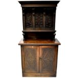 A 19th century and later oak sideboard,