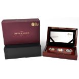 A Royal Mint 'The Sovereign 2019' three-coin gold proof set comprising a sovereign,