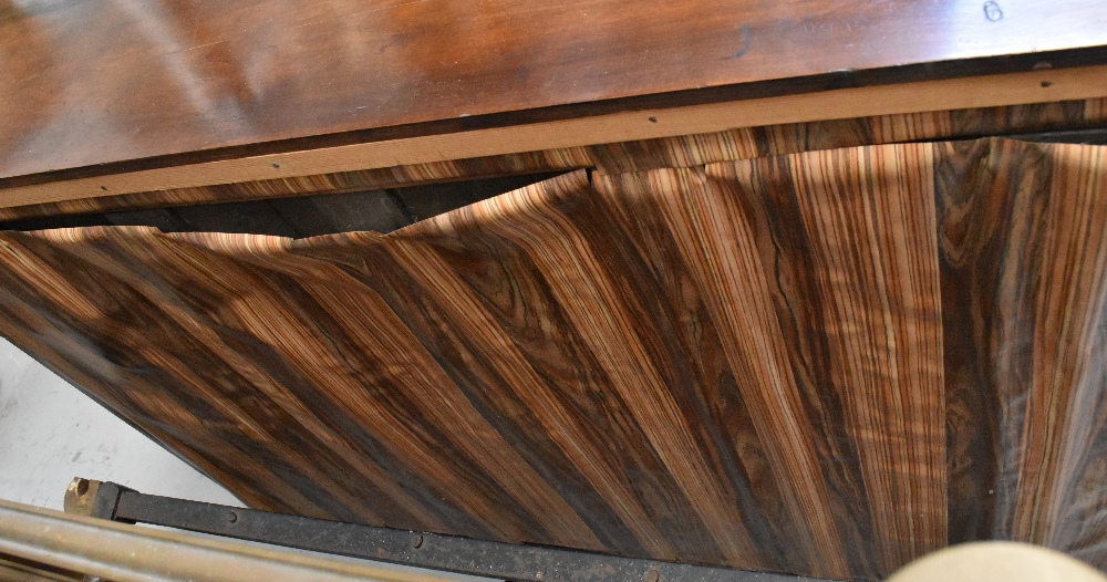 A Victorian mahogany sideboard, two curved drawers over two carved panel doors, to plinth base, - Bild 3 aus 3