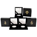 A Royal Mint 'The Queen's Beasts Collection 2019 UK One Ounce Silver Proof Coin Set' to include