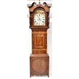 EDWARD BEECROFT, LEEDS; an early 19th century wide bodied mahogany eight-day longcase clock,