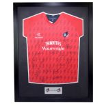 LANCASHIRE LIGHTNING; an autographed Kukri cricket shirt, framed.Additional InformationThe framed