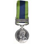 A George V India General Service Medal with 'North West Frontier 1935' clasp and impressed naming to