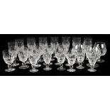 WATERFORD; a Colleen pattern fifty-piece part suite of drinking glasses comprising eight whisky
