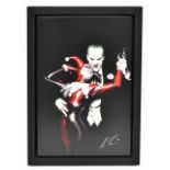 ALEX ROSS; signed limited edition print on canvas, 'Tango with Evil', DC Comic, 120/195, 82 x 53.
