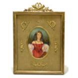 AFTER DOROTHY TURTON; a 20th century portrait miniature, ‘Miss Humble’, bearing pseudo signature,