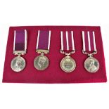 Two George V Army Meritorious Service Medals impressed to 362291 Cpl. J. Brassey R.G.A. and G-