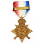 A WWI 1914 Mons Star with '5th Org-22nd Nov 1914' clasp awarded to 8249 Pte. F. Greatorix Royal