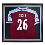 JOE COLE; a signed West Ham match shirt, given to the vendor by an associate of Harry Redknapp, 88 x