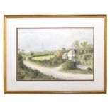 EDWIN ELLIS (1841-1895); watercolour, 'Lichfield', signed lower left , 33 x 49.5cm, framed and