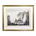 UNATTRIBUTED; an 18th century watercolour, 'Cascade du Tessin, Ticino Waterfall Switzerland',