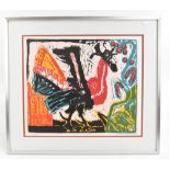 MICHAEL ROTHENSTEIN (1908-1993); limited edition signed coloured print, 'Cockerel', 28/75, 42 x