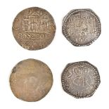 Two 19th century antiquarian copies of Civil War-type Pontefract 1648 siege coins, both with