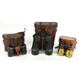 KERSHAW & SON; a pair of WWII military binoculars, stamped Bino Prism No.2 Mark II x6 No.89670,