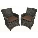 HARTMAN; a set of eight contemporary wicker armchairs (8).