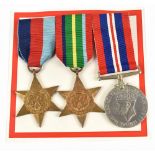 A WWII Prisoner of War group of three comprising War Medal, 1939-1945 and Pacific Stars awarded to