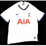 HARRY KANE; a Nike Tottenham Hotspur home shirt signed with ‘Kane 10’ to reverse, size XL.