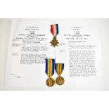 Three single WWI medals comprising two Victory examples awarded to 18790 Pte. J. Jones 19th