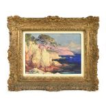 UNATTRIBUTED; late 19th/early 20th French school, oil on board, coastal landscape, indistinctly