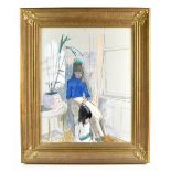 TOM DURKIN (1928-1990); pencil with acrylic, 'The Toilet', 59 x 49cm, framed and glazed. (D)