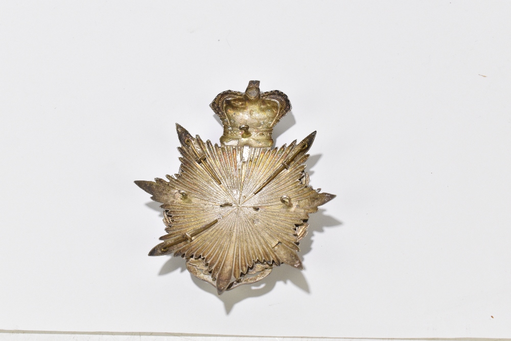 A Cheshire Regiment Second Volunteer Battalion officer's helmet plate, late 19th century, with three - Image 2 of 2