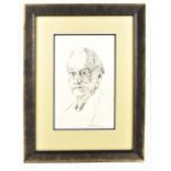 ROBERT OSCAR LENKIEWICZ (1941-2002); pencil study, portrait of a gentleman wearing glasses,