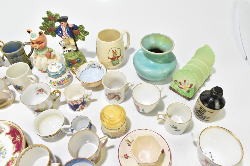 An assortment of decorative cups and saucers, vases, jugs and model animals, including a Carlton - Image 4 of 6